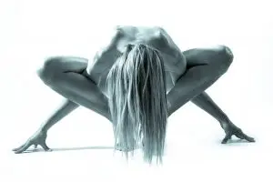 Woman stretching