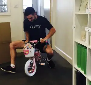 Michael on a bike
